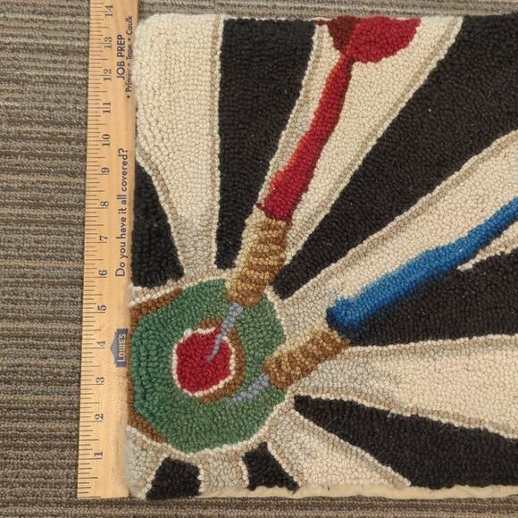 Grandin Road Pillow Covers Pair Darts Billiard Pool Balls Game Room Man Cave - Picture 7 of 7